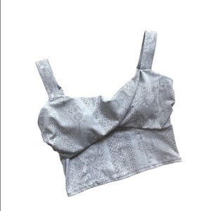 WOMEN’S YOGA SPORTS BRA WORKOUT BRAS WHITE GREY